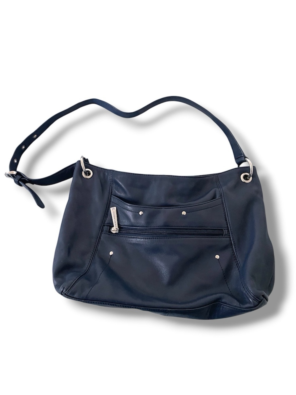 Stone Mountain Navy Genuine Leather Shoulder Bag - Women's Everyday Tote